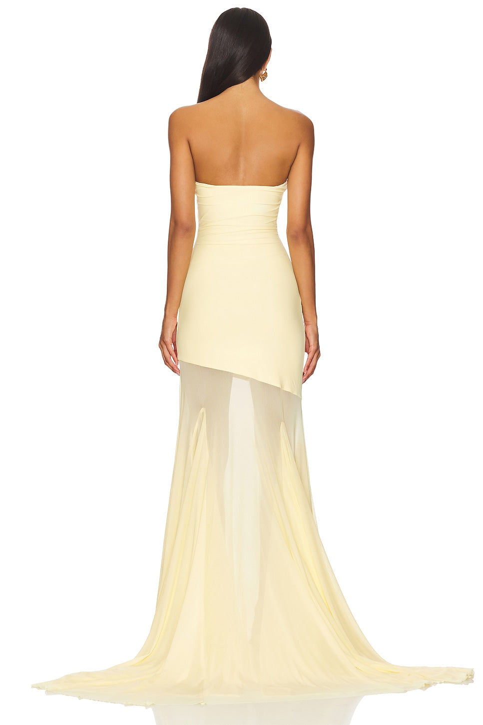 DAHLIA Butter Yellow Tube Gown