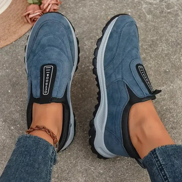 Women's thick-soled suede sneakers for Ultimate Comfort