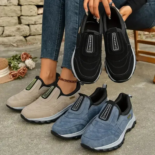Women's thick-soled suede sneakers for Ultimate Comfort