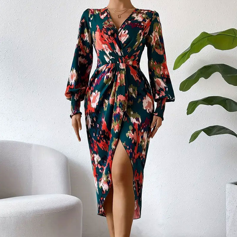 Long Sleeve Elegant Slim Sheath Dress