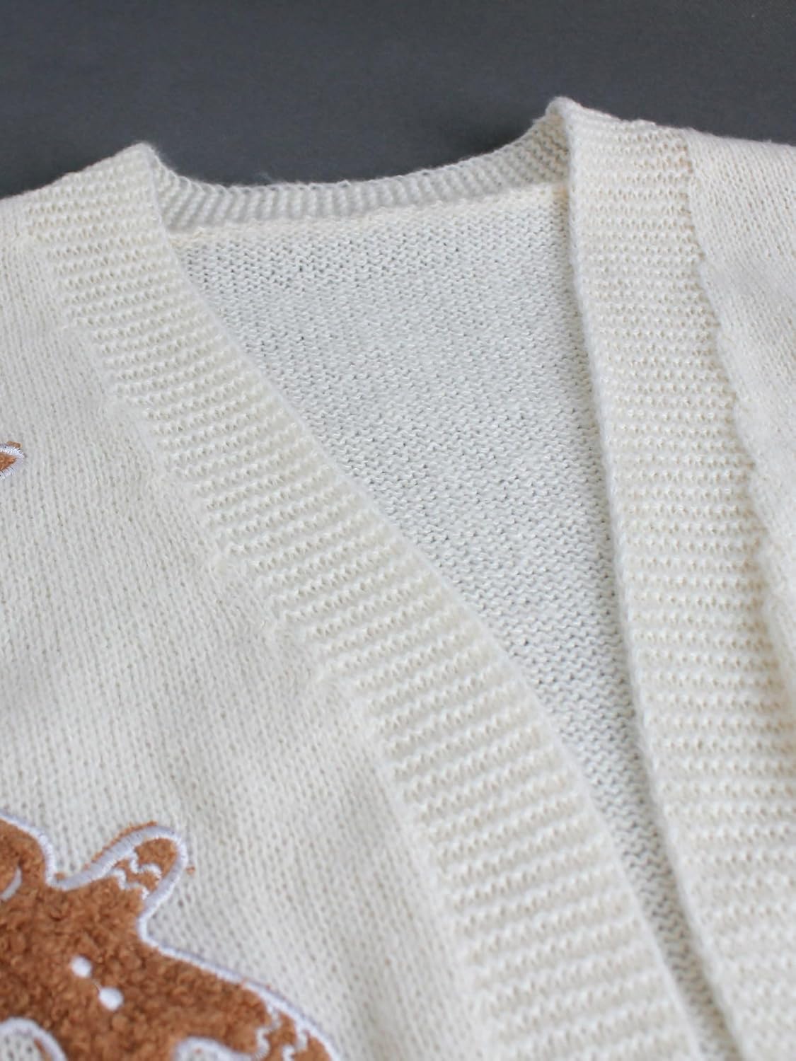 Women's Christmas Gingerbread Man Cardigan Sweater