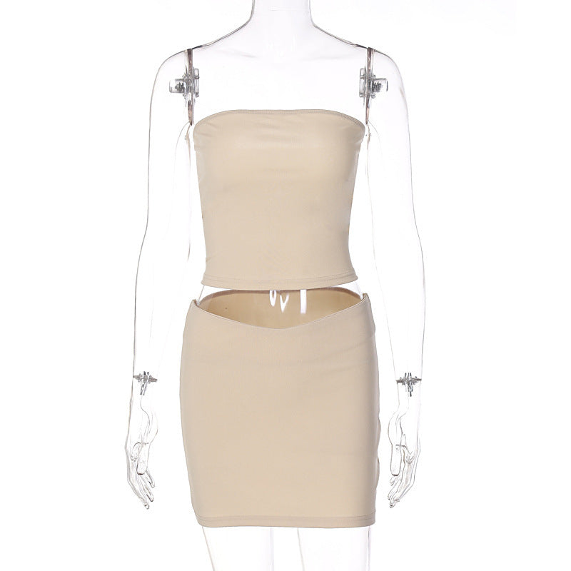 Fashion Casual Bandeau Slim-Fit Short Suit