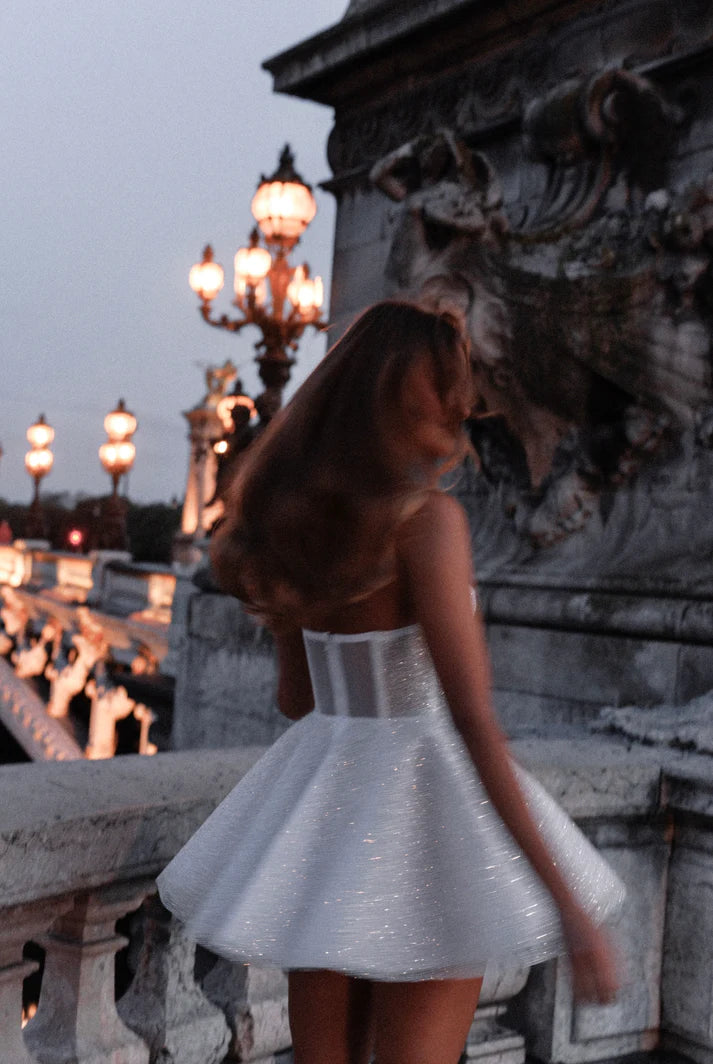 Aura Sparkle Strapless Mini Dress