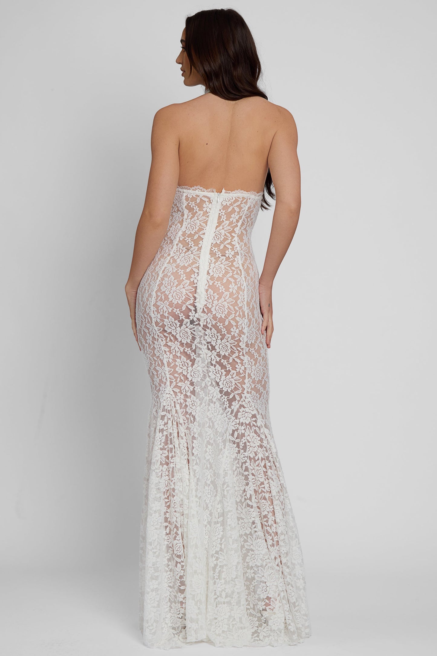 Saltair Lace Bustier Maxi Dress