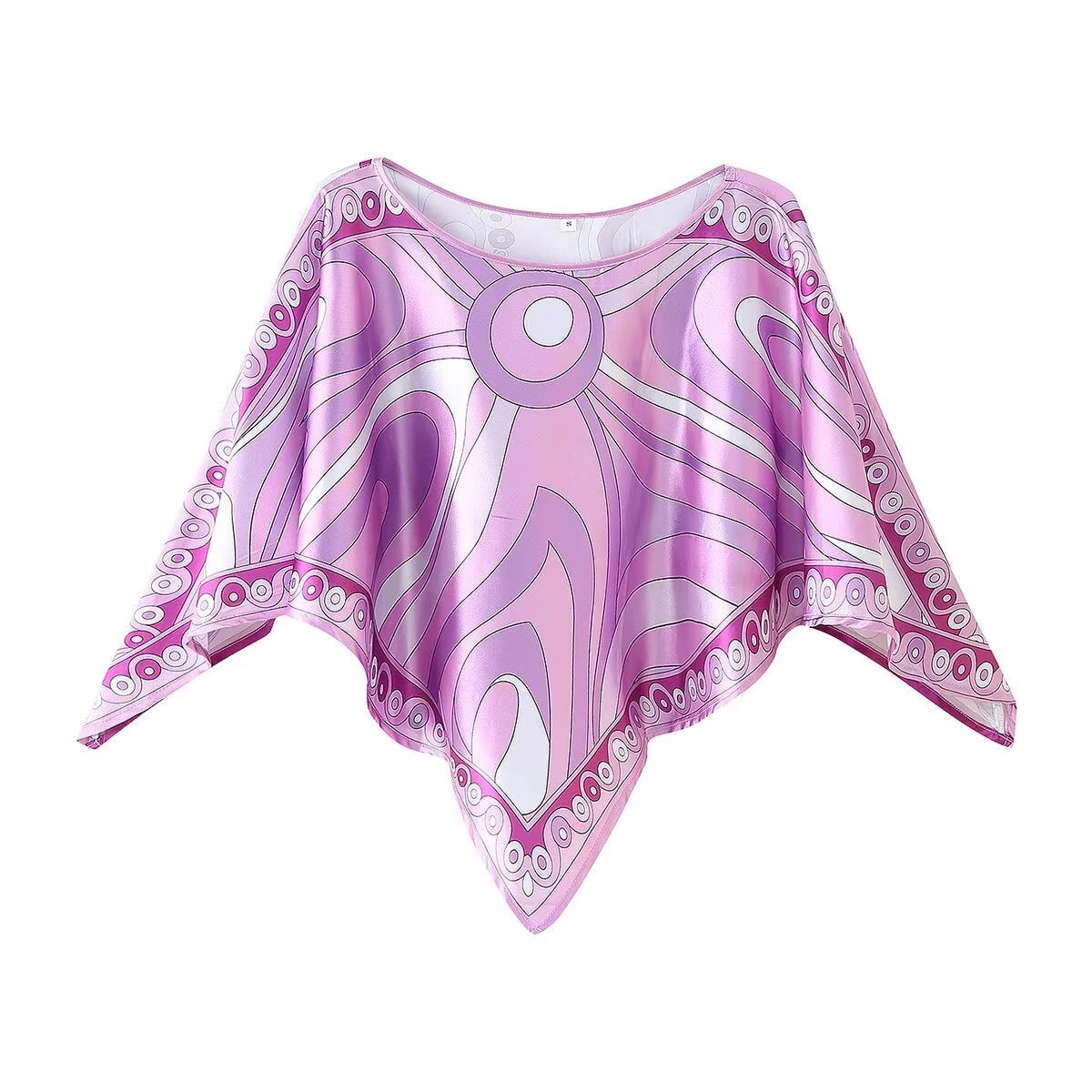 Women's Casual Set Printed Color Top + Flared Printed Color Skirt