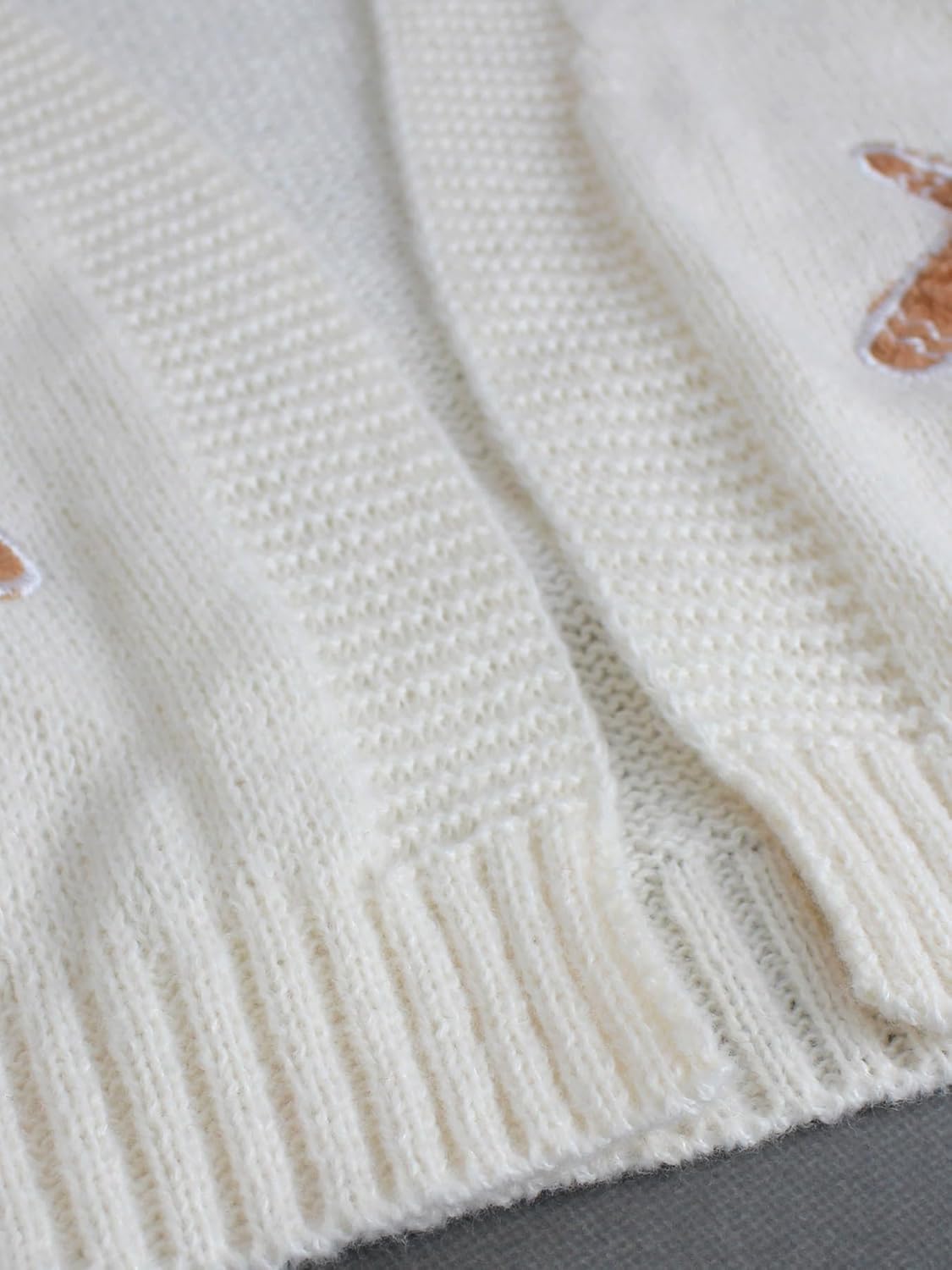 Women's Christmas Gingerbread Man Cardigan Sweater