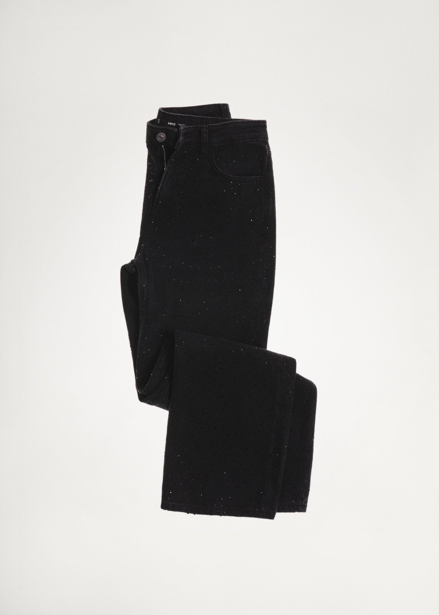 Straight-fit Jeans With Rhinestone Detail