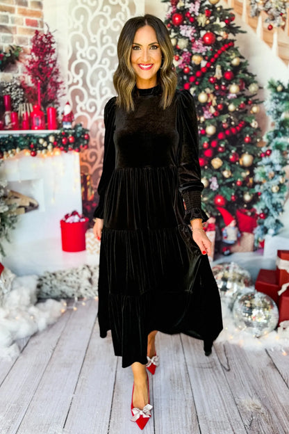 💥2025 DISCOUNT SALES 46% 🔥Long Sleeve Maxi Dress In Hunter Velvet