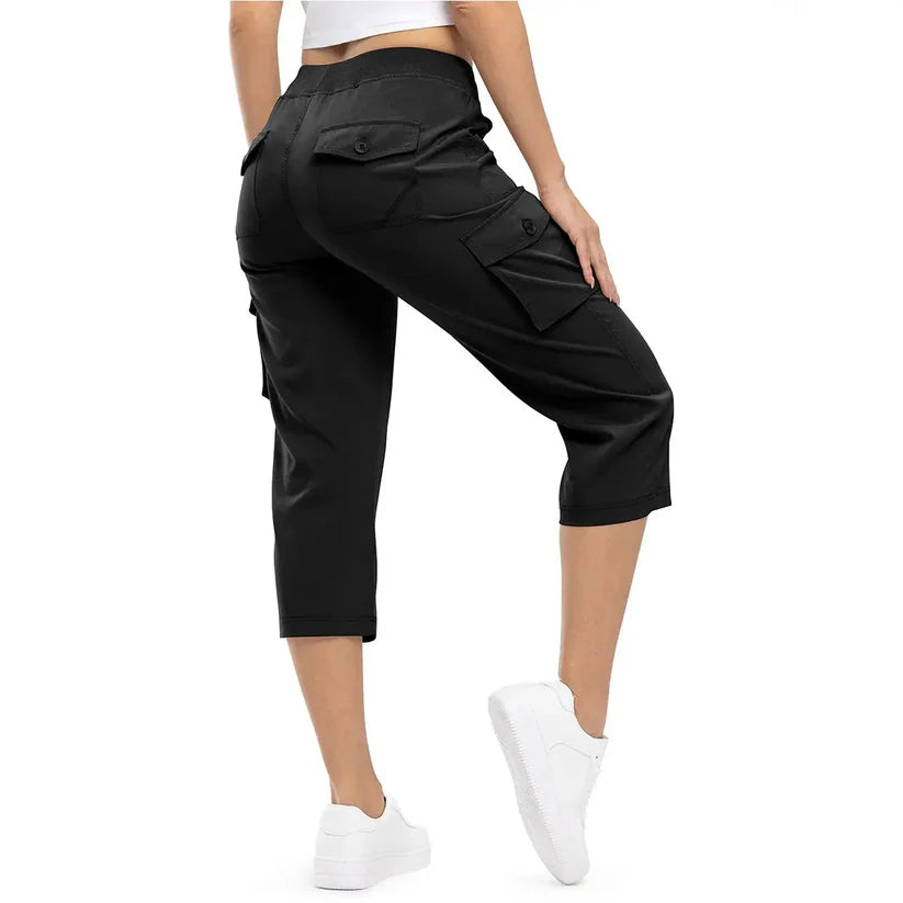 Lightweight Cargo Capri Hiking Pants For Women