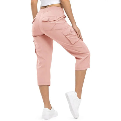 Lightweight Cargo Capri Hiking Pants For Women