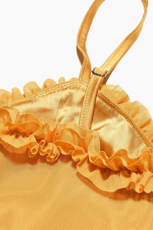 Impressive Flirt Mesh Ruched High&Low Dress