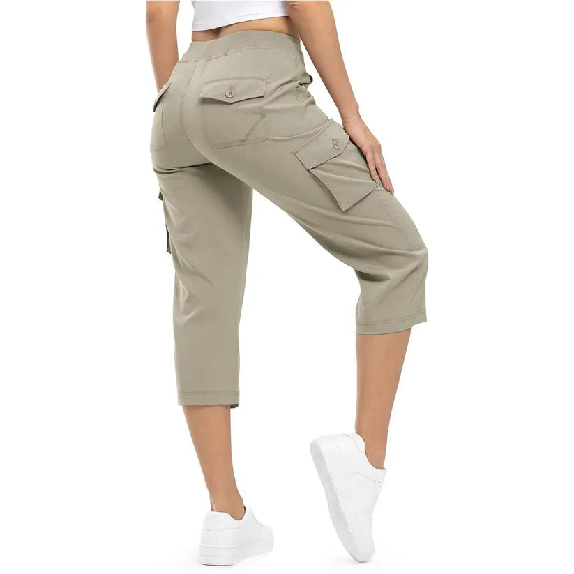 Lightweight Cargo Capri Hiking Pants For Women