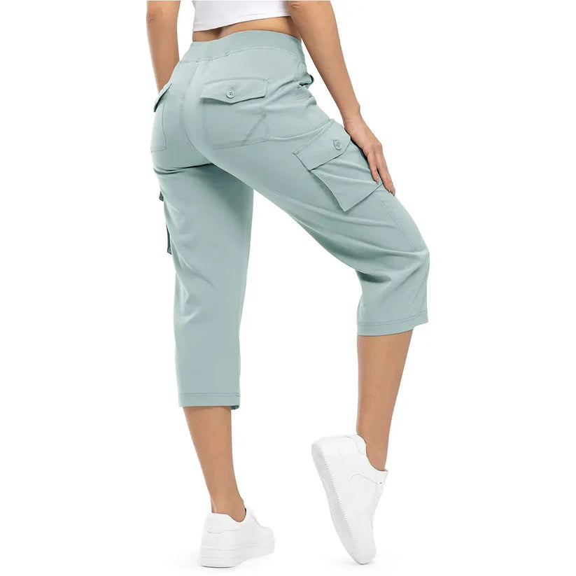 Lightweight Cargo Capri Hiking Pants For Women