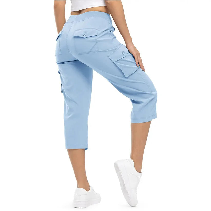 Lightweight Cargo Capri Hiking Pants For Women