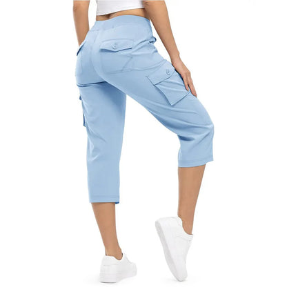 Lightweight Cargo Capri Hiking Pants For Women