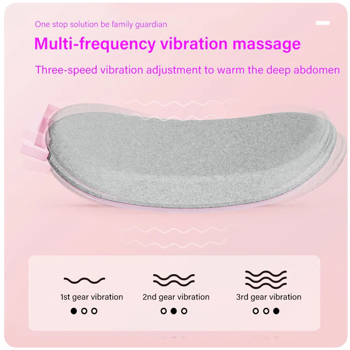 Menstrual Heating Pad | Far-Infrared Period Cramp Relief Waist Belt with Vibration Massage