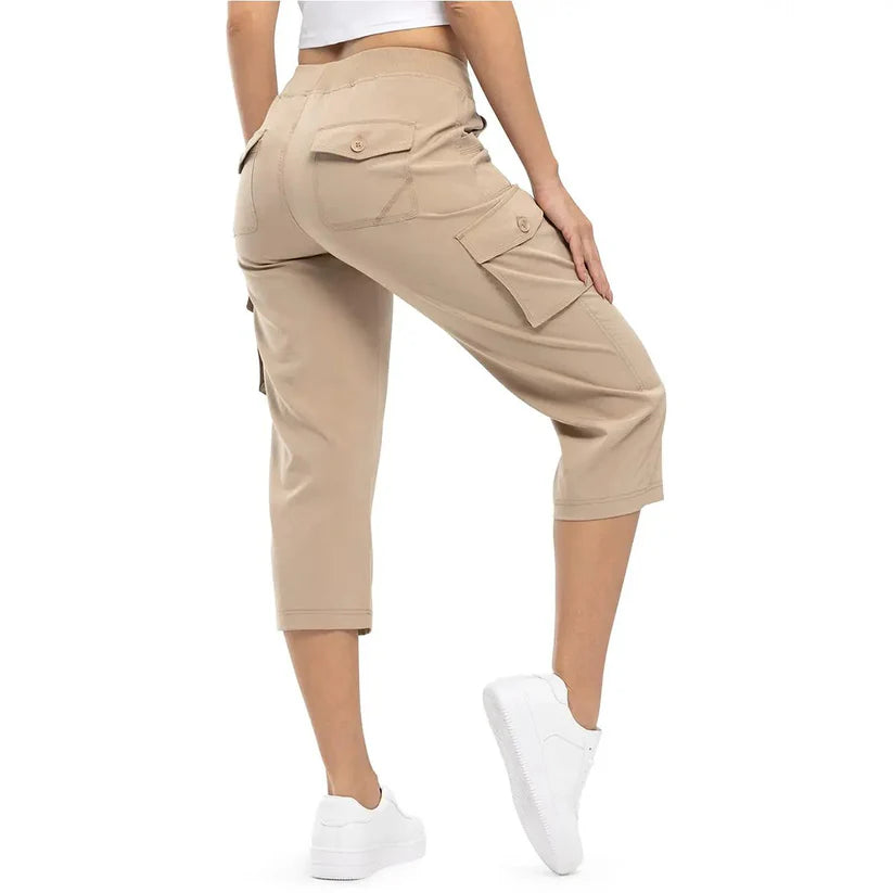 Lightweight Cargo Capri Hiking Pants For Women