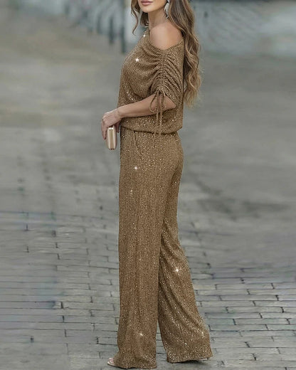 Women's Two-Piece Rhinestone Lounge Suit