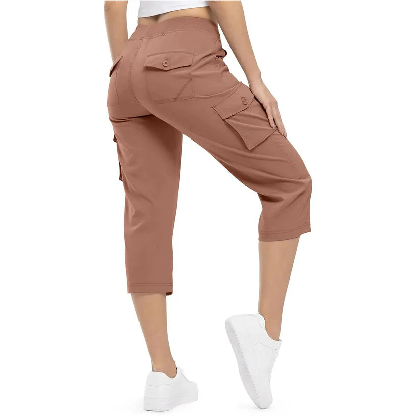 Lightweight Cargo Capri Hiking Pants For Women