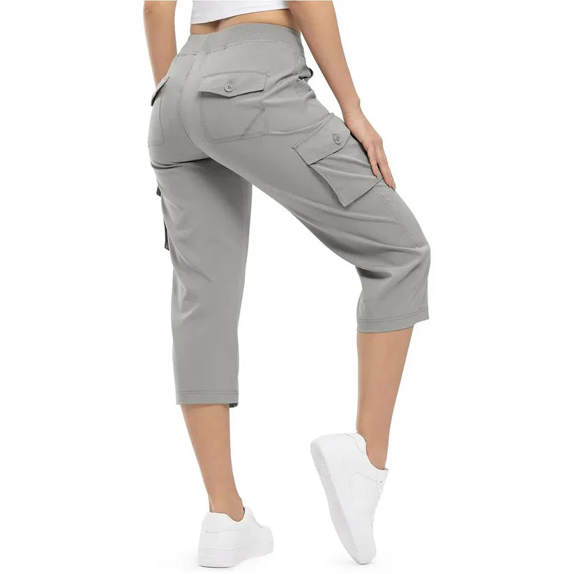 Lightweight Cargo Capri Hiking Pants For Women