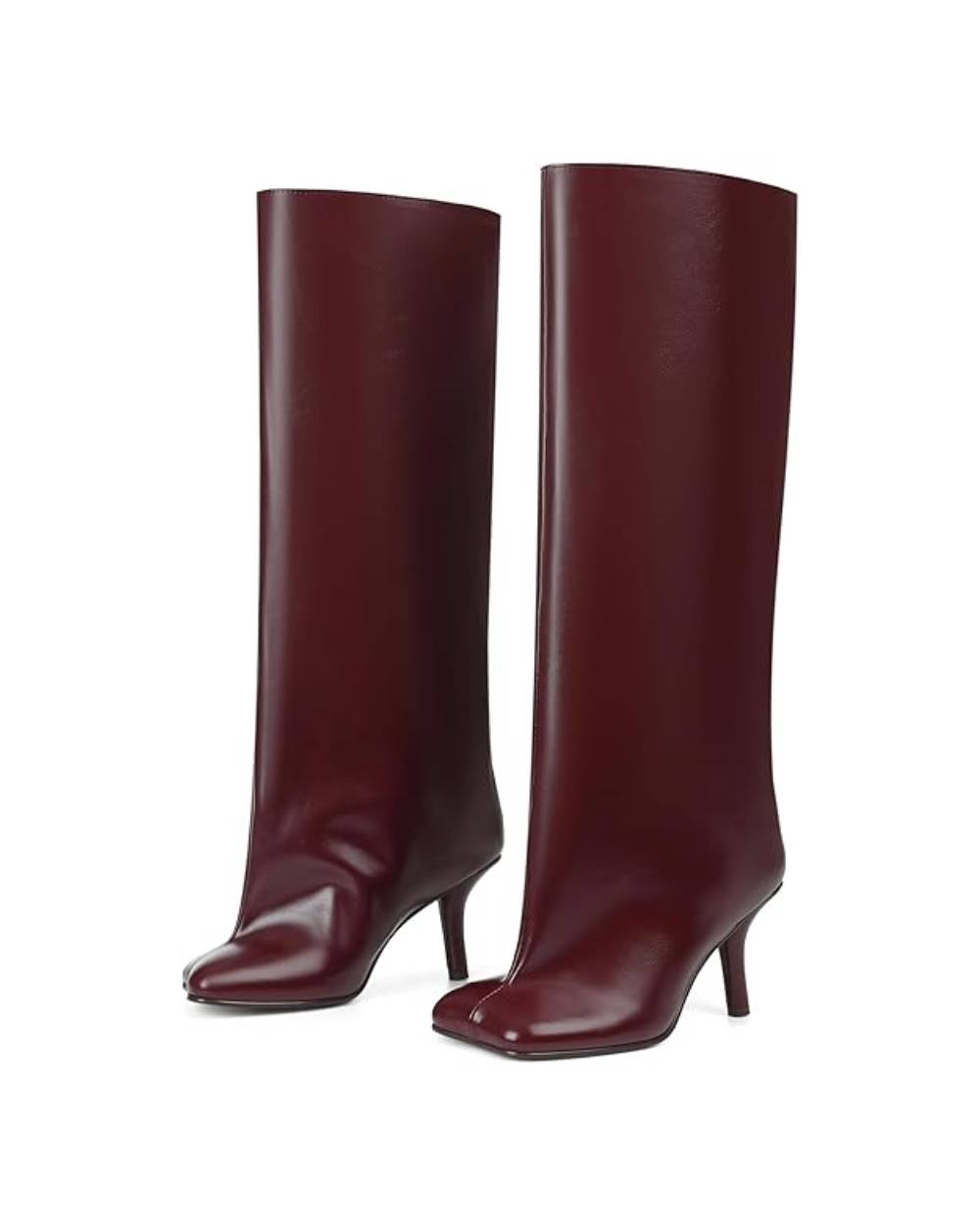 Women's Over-the-Knee Wide-Leg Square-Toe Stiletto High-Heeled Boots