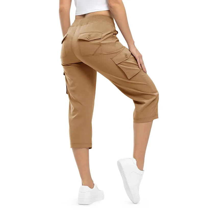 Lightweight Cargo Capri Hiking Pants For Women