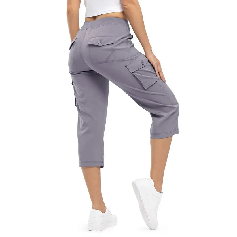 Lightweight Cargo Capri Hiking Pants For Women