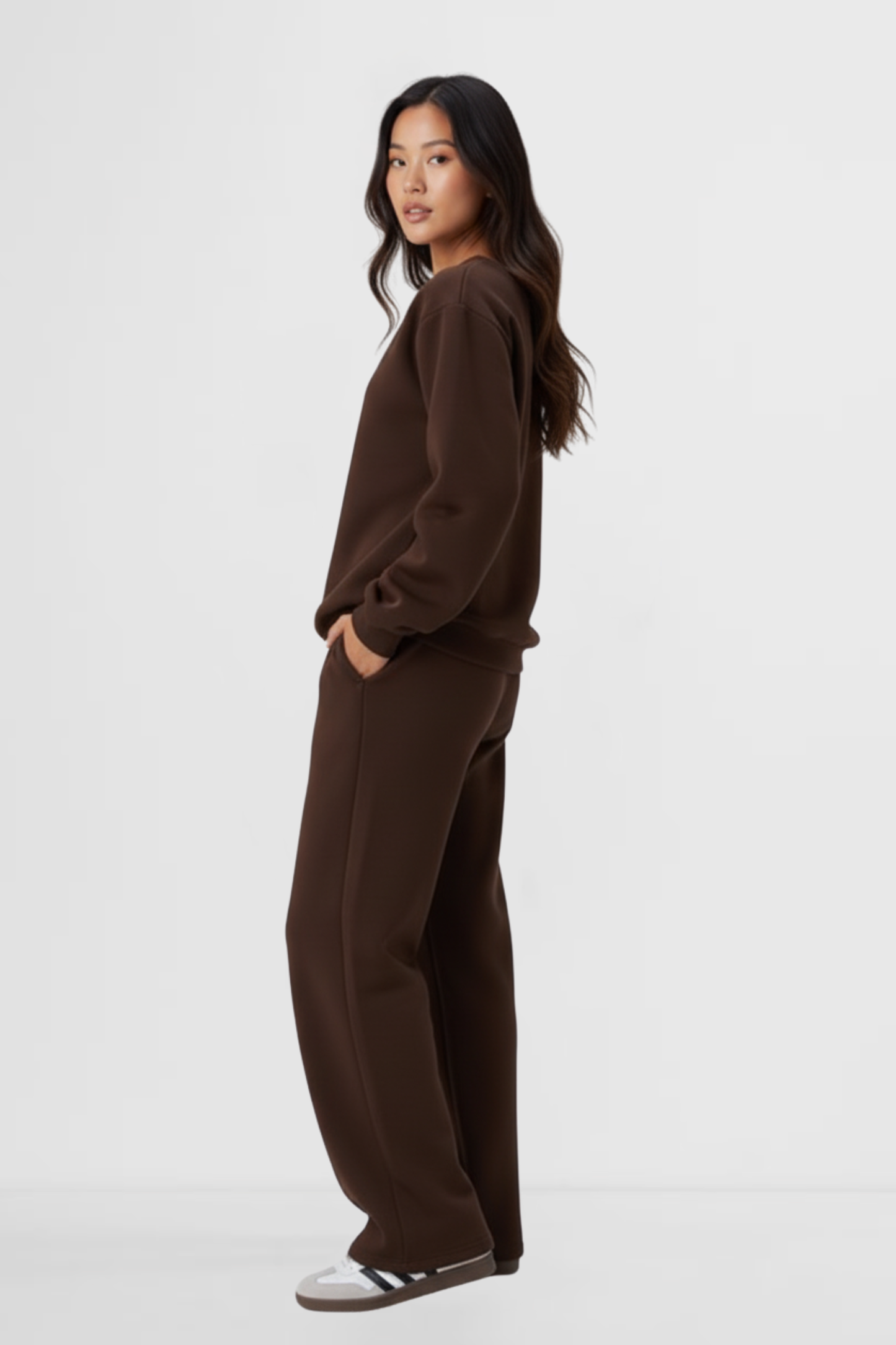 Casual Off-Shoulder Long-Sleeve Two-Piece Set