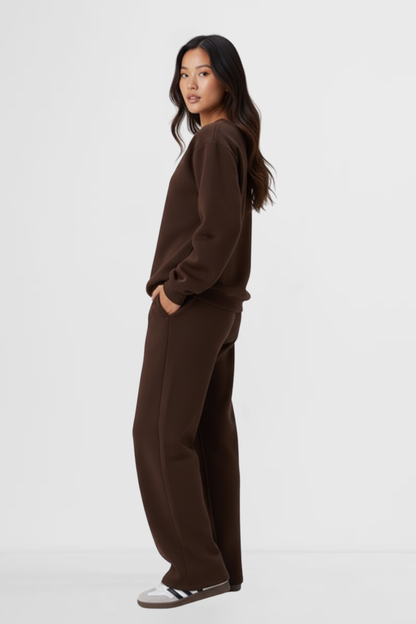 Casual Off-Shoulder Long-Sleeve Two-Piece Set