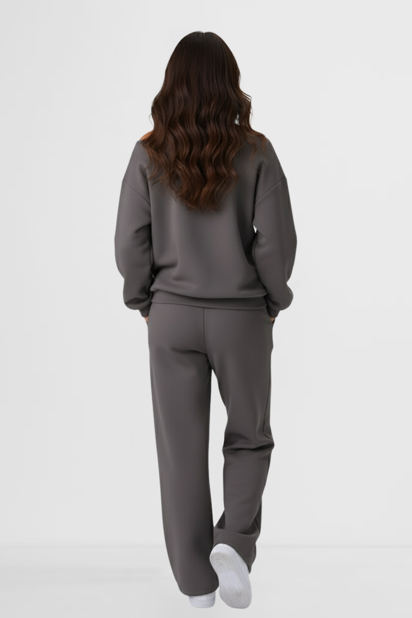 Casual Off-Shoulder Long-Sleeve Two-Piece Set