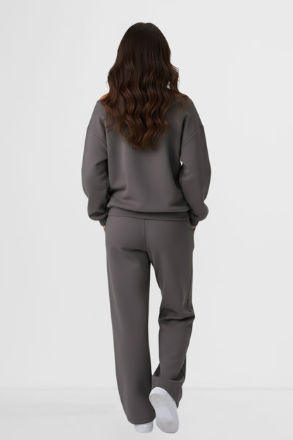 Casual Off-Shoulder Long-Sleeve Two-Piece Set