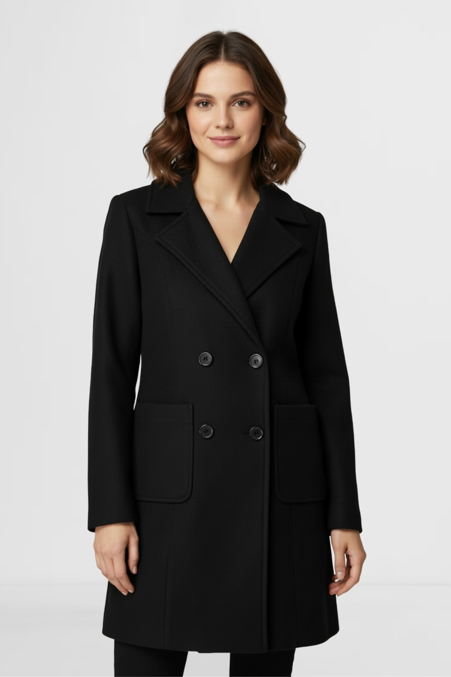 Classic Double-Breasted Wool Coat for Effortless Style
