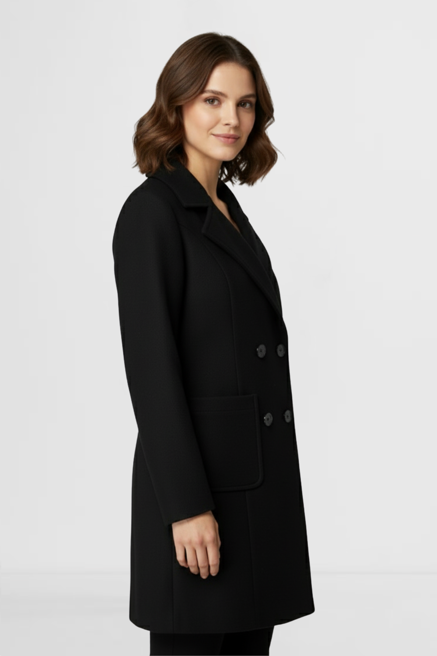 Classic Double-Breasted Wool Coat for Effortless Style