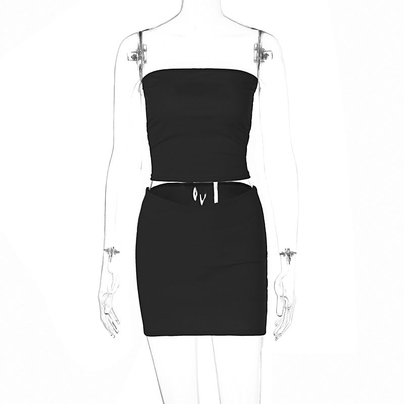 Fashion Casual Bandeau Slim-Fit Short Suit