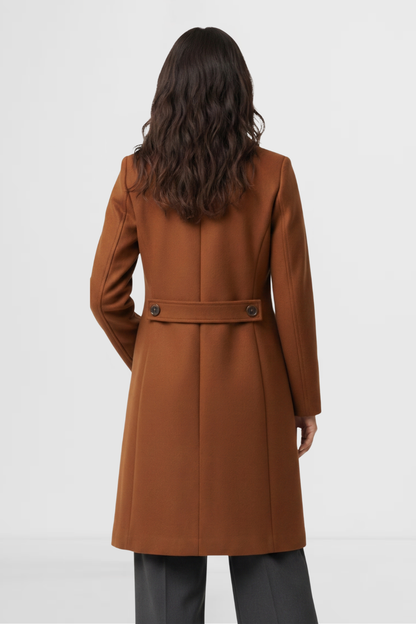 Classic Double-Breasted Wool Coat for Effortless Style