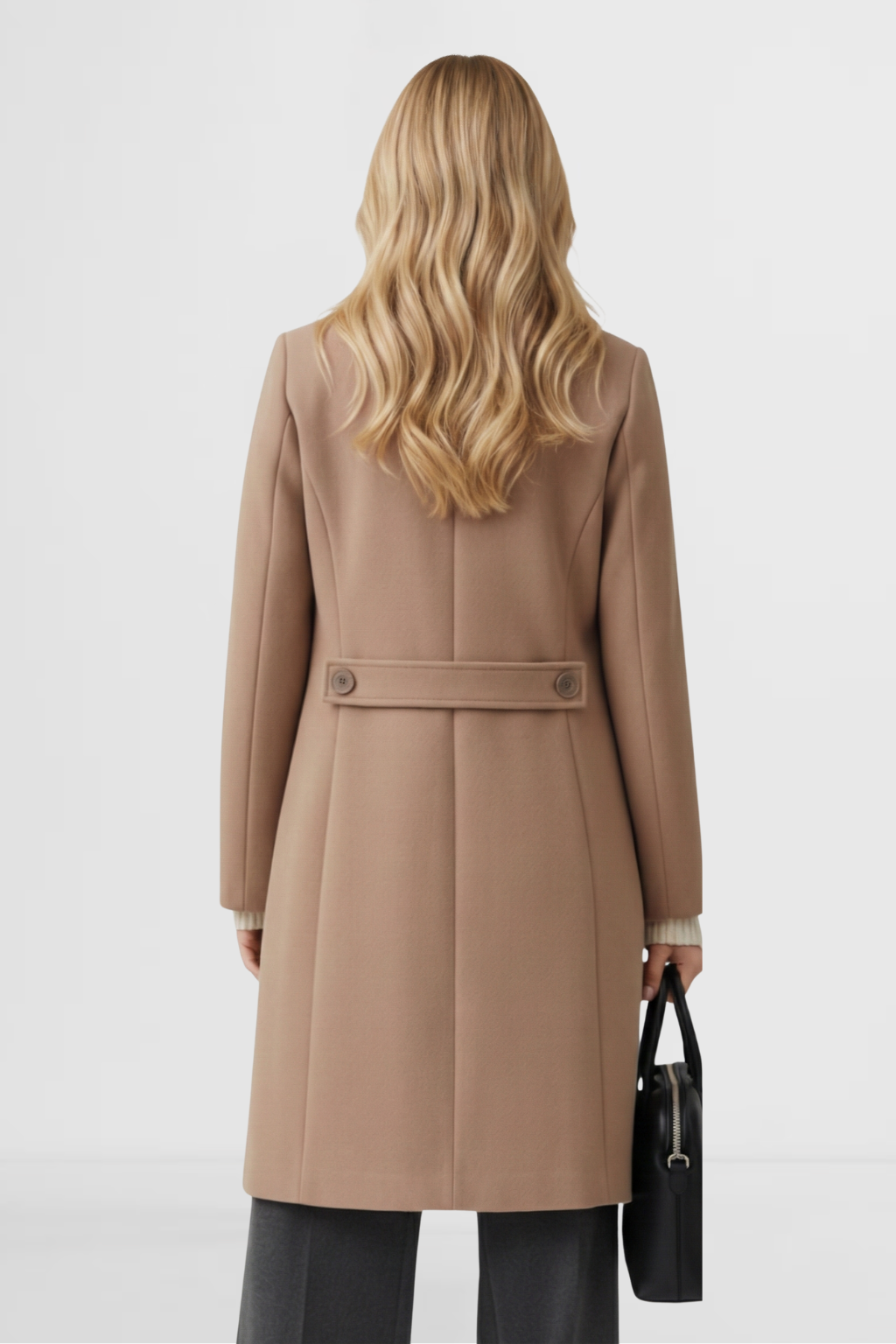 Classic Double-Breasted Wool Coat for Effortless Style