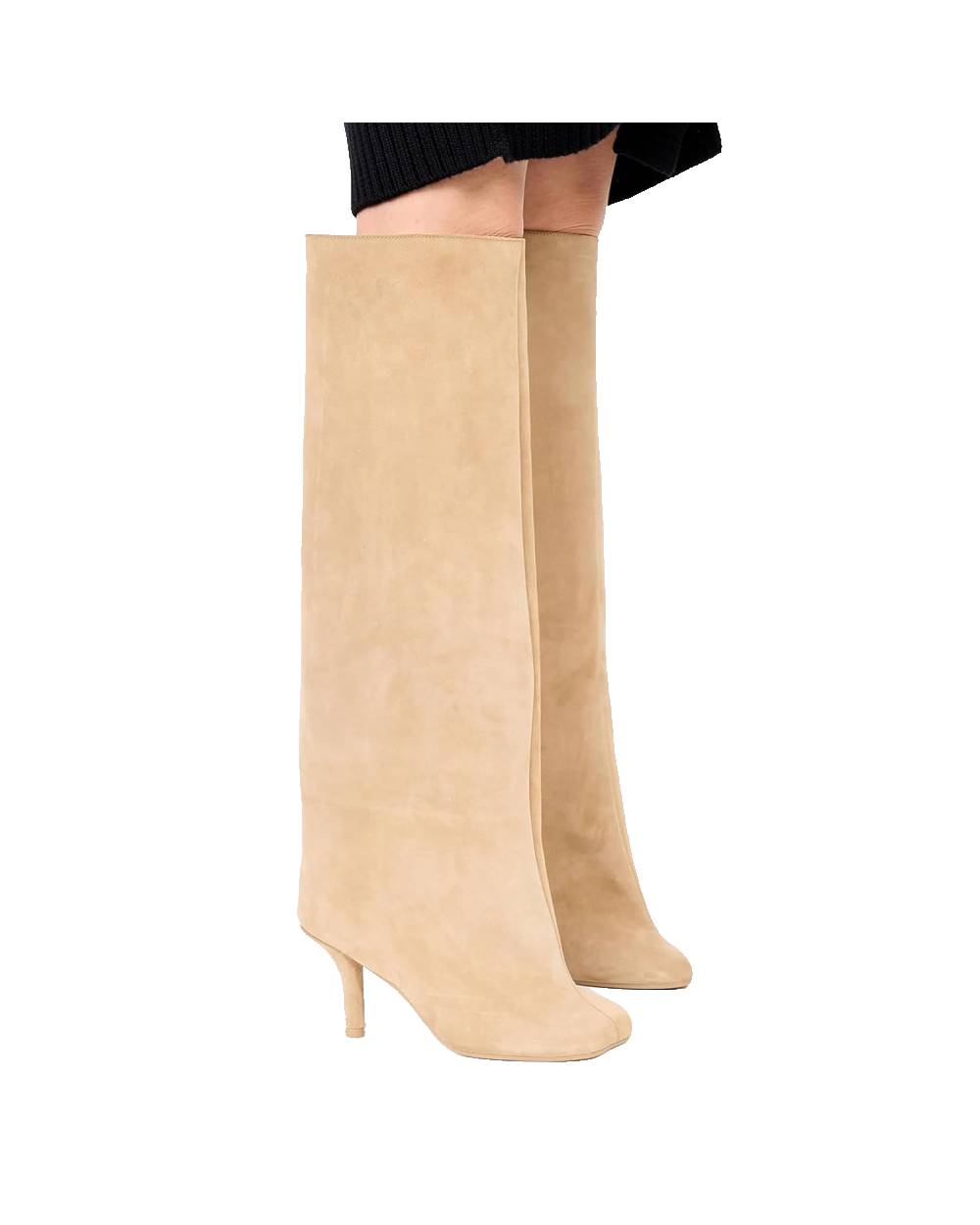 Women's Over-the-Knee Wide-Leg Square-Toe Stiletto High-Heeled Boots