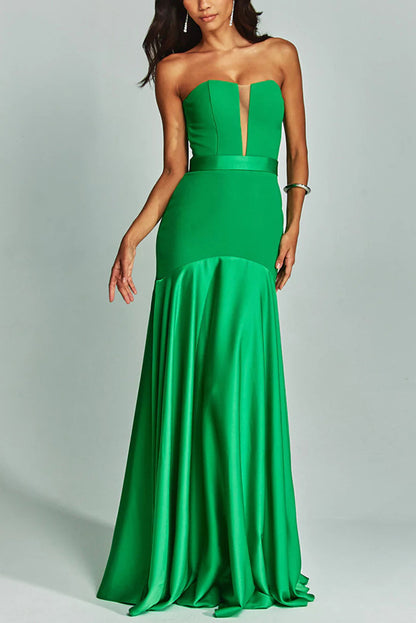 Stitching Chest Wrap Casual Party Sleeveless Dress