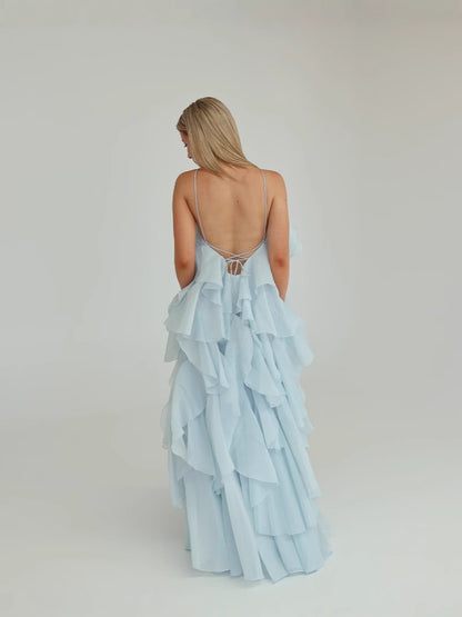 Casual Style Ruffled Halter Dress