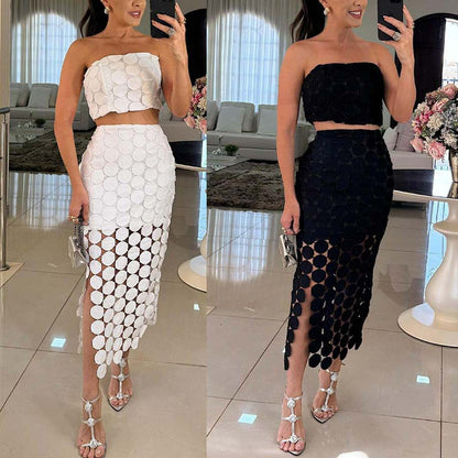 New Two-Piece Chest-Wrapped Split Skirt