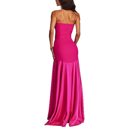 Stitching Chest Wrap Casual Party Sleeveless Dress