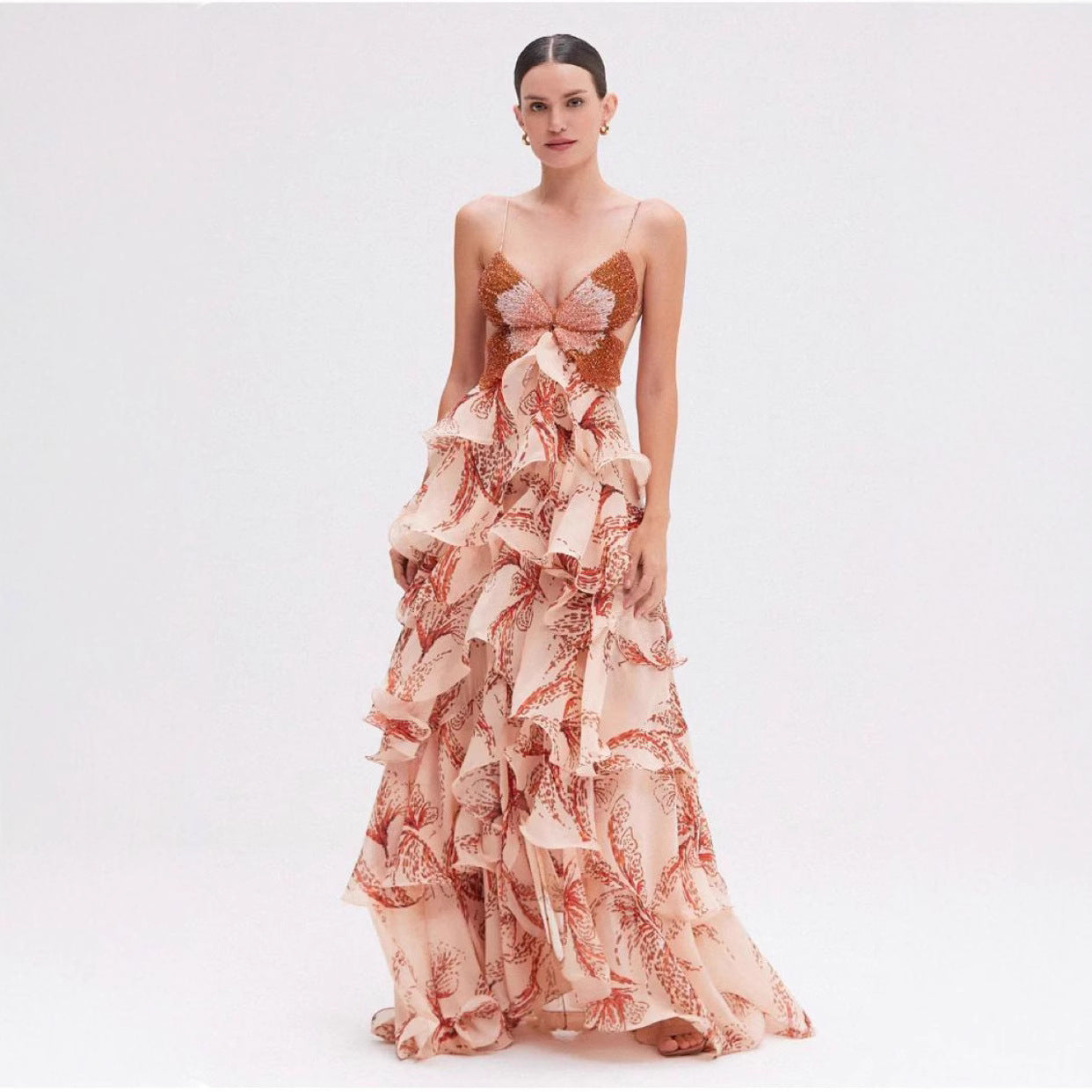 Fashion Multi-layer Ruffle Butterfly Dress