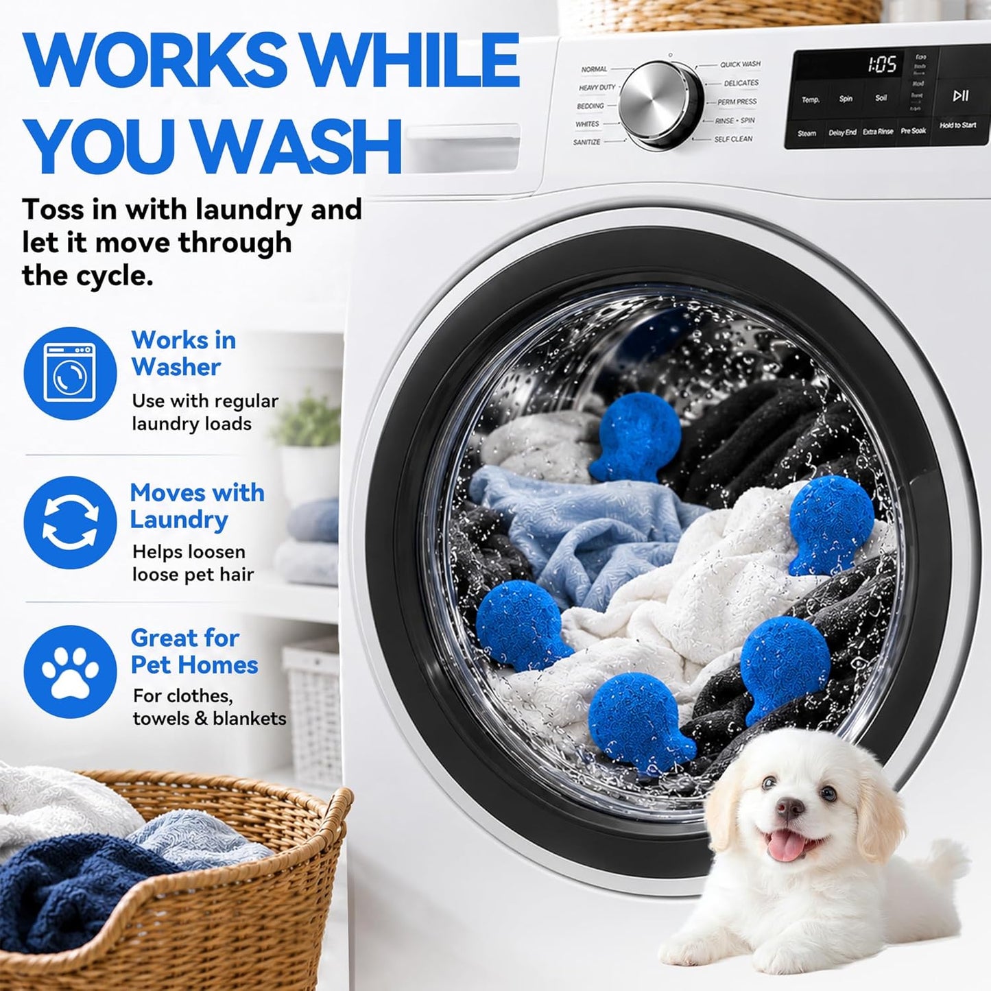 Laundry Pet Hair Remover Fish