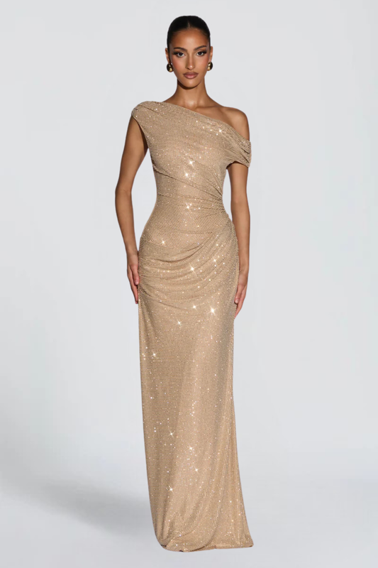 Musbabe™ Otilie Maxi Dress | Elegant Long Sleeve Slim Fit Dress