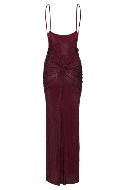 Roisin Diamante Satin Maxi Dress