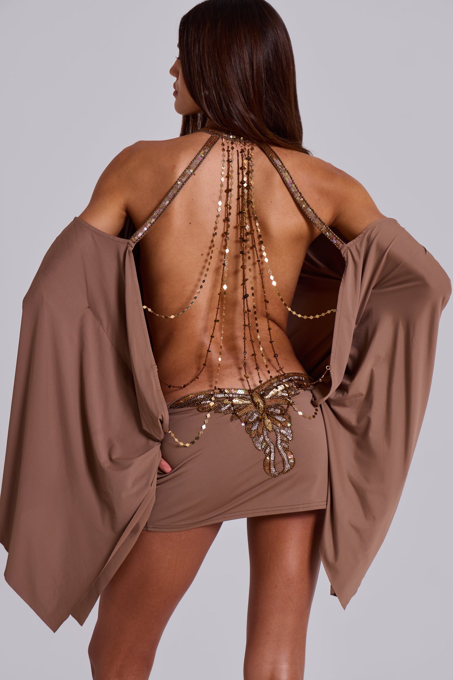 Alula Embellished Butterfly Mini Dress