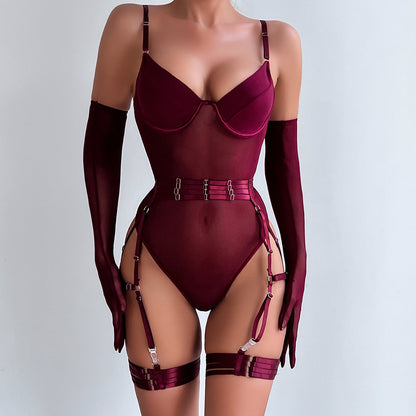Mesh Patchwork Body Shaping Sexy Underwear