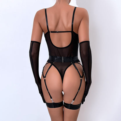 Mesh Patchwork Body Shaping Sexy Underwear