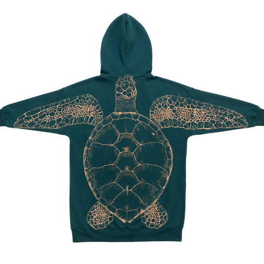 Oversized Graphic Blue Hoodie for Women – Premium Streetwear Pullover Sweatshirt