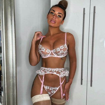 New Style Flower Embroidery Underwire Sexy Bra